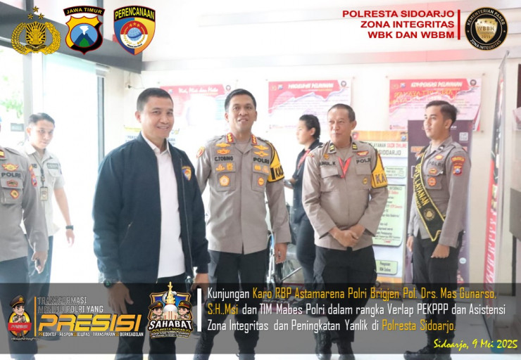 Asistensi Pembangunan Zona Integritas serta Peningkatan Kualitas Pelayanan Publik di MMPP Polresta Sidoarjo