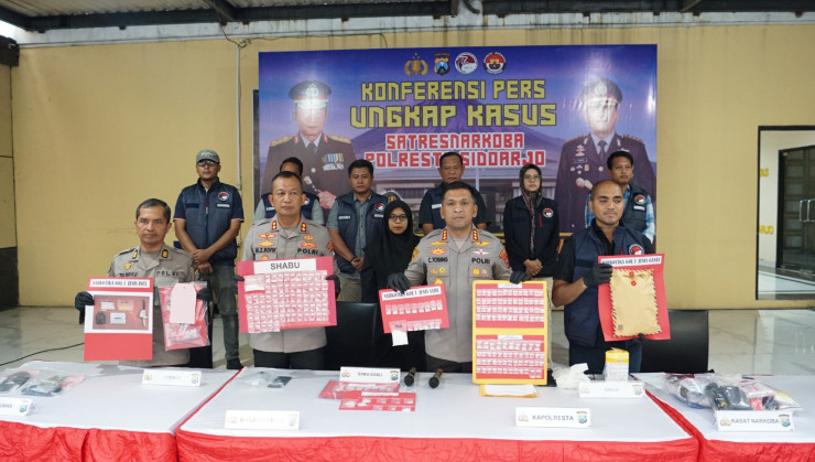 Polresta Sidoarjo Ungkap 19 Kasus Narkoba dan Amankan 25 Tersangka di Maret 2026