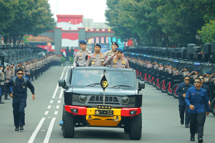 Kapolri Pimpin Apel dan Buka Rakernis Korps Brimob Polri Tahun 2026
